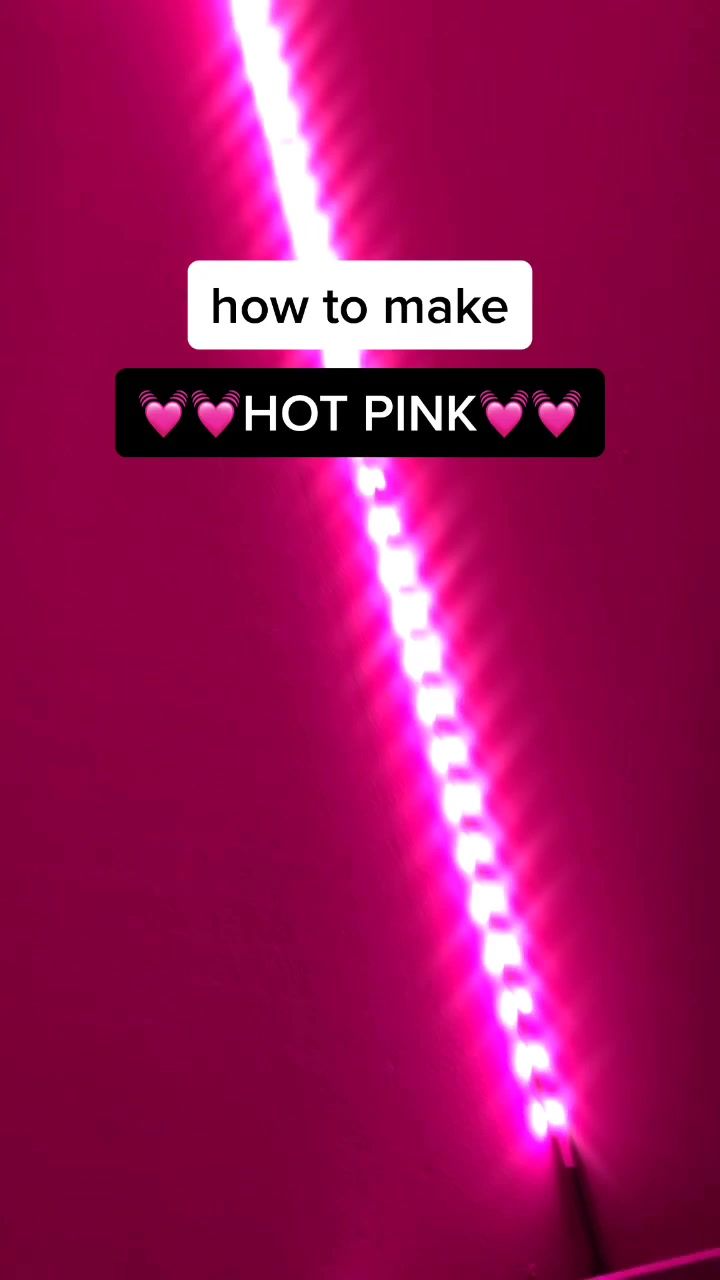 a pink light with the words how to make hot pink on it's side