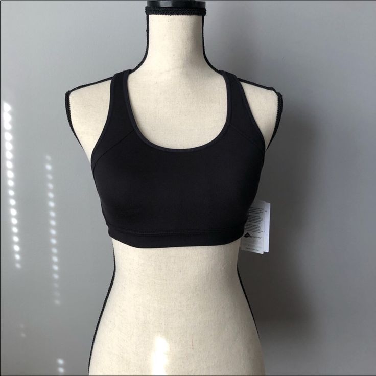 Condition: New Size: X-Small Color: Black, White, And Gray For Reference: Mannequin Bust Size Is 34 1/2in Never Been Worn, In Perfect Condition. From Smoke/Pet Free Home * Reasonable Offers Always Welcomed * Black Racerback Top With Medium Bust Support, Sporty Fitted Sports Bra With Built-in Bra, Racerback Running Top, Bra Friendly, Running Racerback Top That Is Bra Friendly, Bra-friendly Racerback Top For Running, Racerback Running Top, Sports Bra With Built-in Bra For Sports Season, Light Exercise Racerback Sports Bra, Supportive Sleeveless Black Activewear