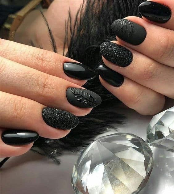 Black Gel X Nails, Black Nails Ideas, Shiny Nails Designs, Black Gel Nails, Gel X Nails, X Nails, Black Nails With Glitter, Matte Black Nails, Black Acrylic Nails