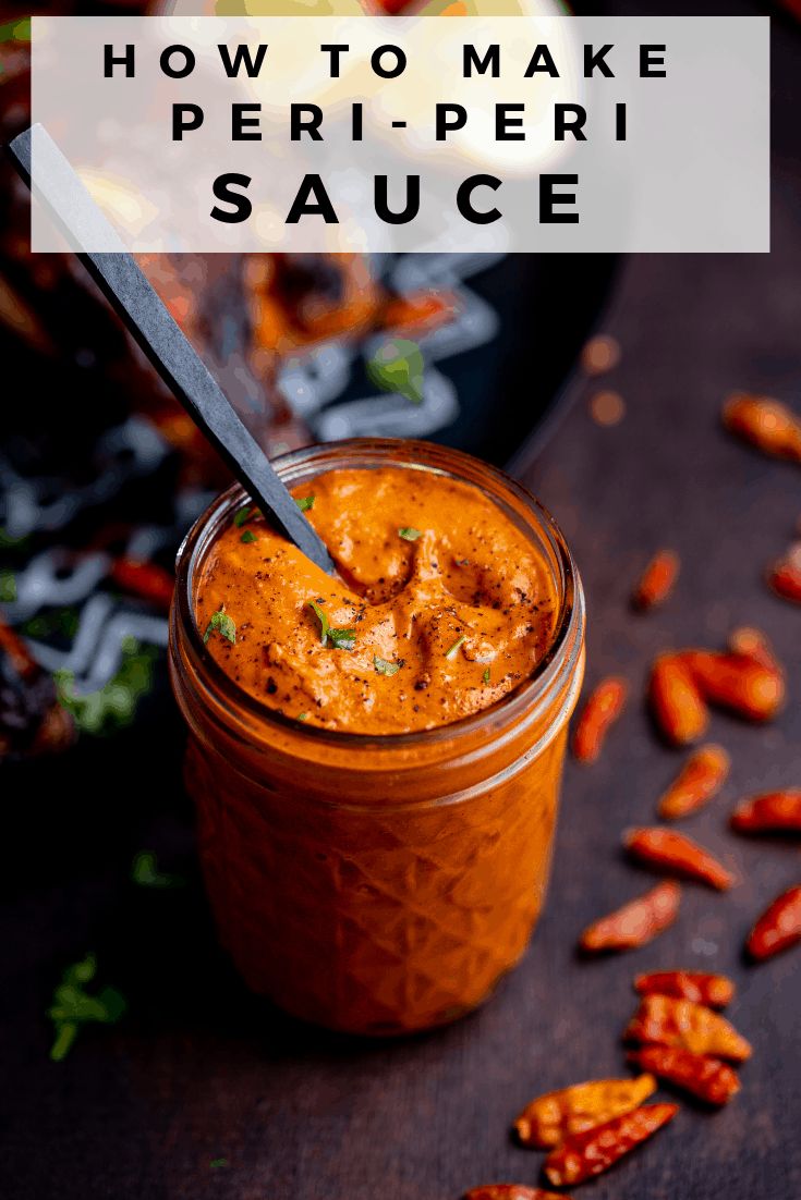 how to make peri - peri sauce in a glass jar with a spoon