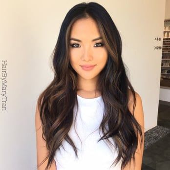 Soft blending chocolate subtle Ombre on Asian hair | Yelp Caramel Brunette, Highlights Ombre, Black Hair Balayage, Subtle Ombre, Money Piece, Ombre Brown, Dye Ideas, Hair 2024, Brown Hair Balayage