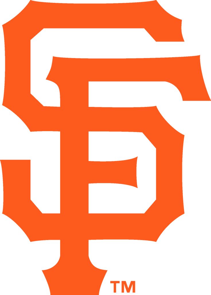 the san francisco giants logo is shown in orange