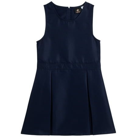 Beverly Hills Polo Club Girls' Jumper - Sleeveless Pleated School Uniform Jumper is a great way to update your daughter's closet essentials. This comfortable, school-appropriate pleated jumper is all she needs for the back-to-school season, featuring breathable and soft fabric that will keep her warm throughout the day. Get your daughter ready for school with our lightweight and fashionable jumper, perfect no matter if shes in the classroom or hanging out with friends. Size: 14.  Color: Multicol Solid Color Spring School Dress, Sleeveless Summer School Dress, Spring Sleeveless School Uniform Dresses, Sleeveless Spring Dress For School, Sleeveless Spring Dresses For School, School Uniform Dress, Girls School Uniform, Navy Jumper, Uniform Dress