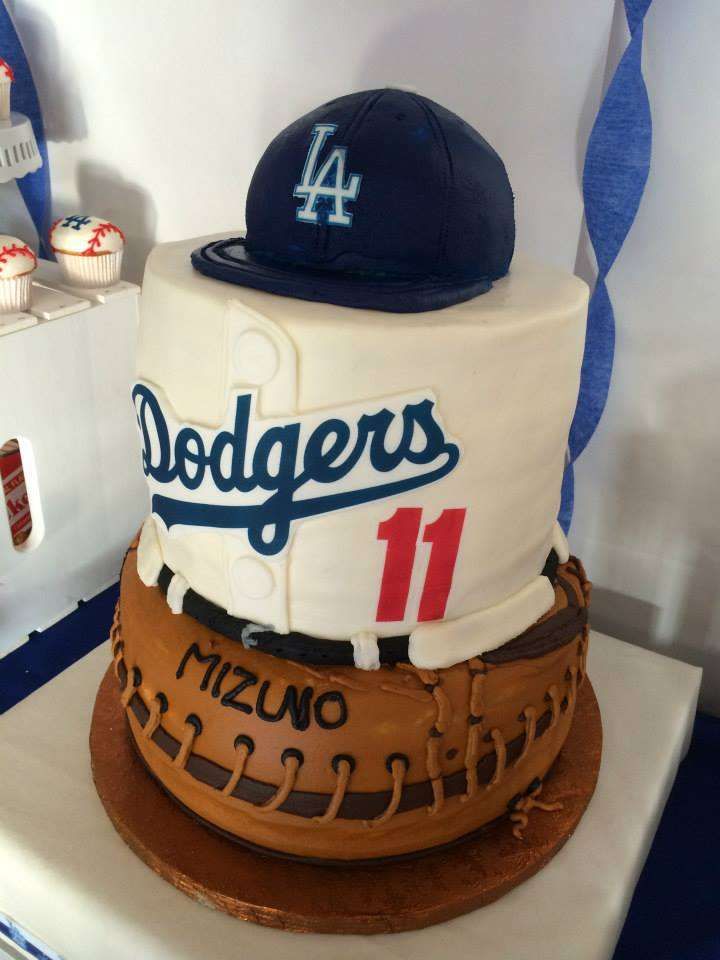 a baseball themed cake with the number 11 on it