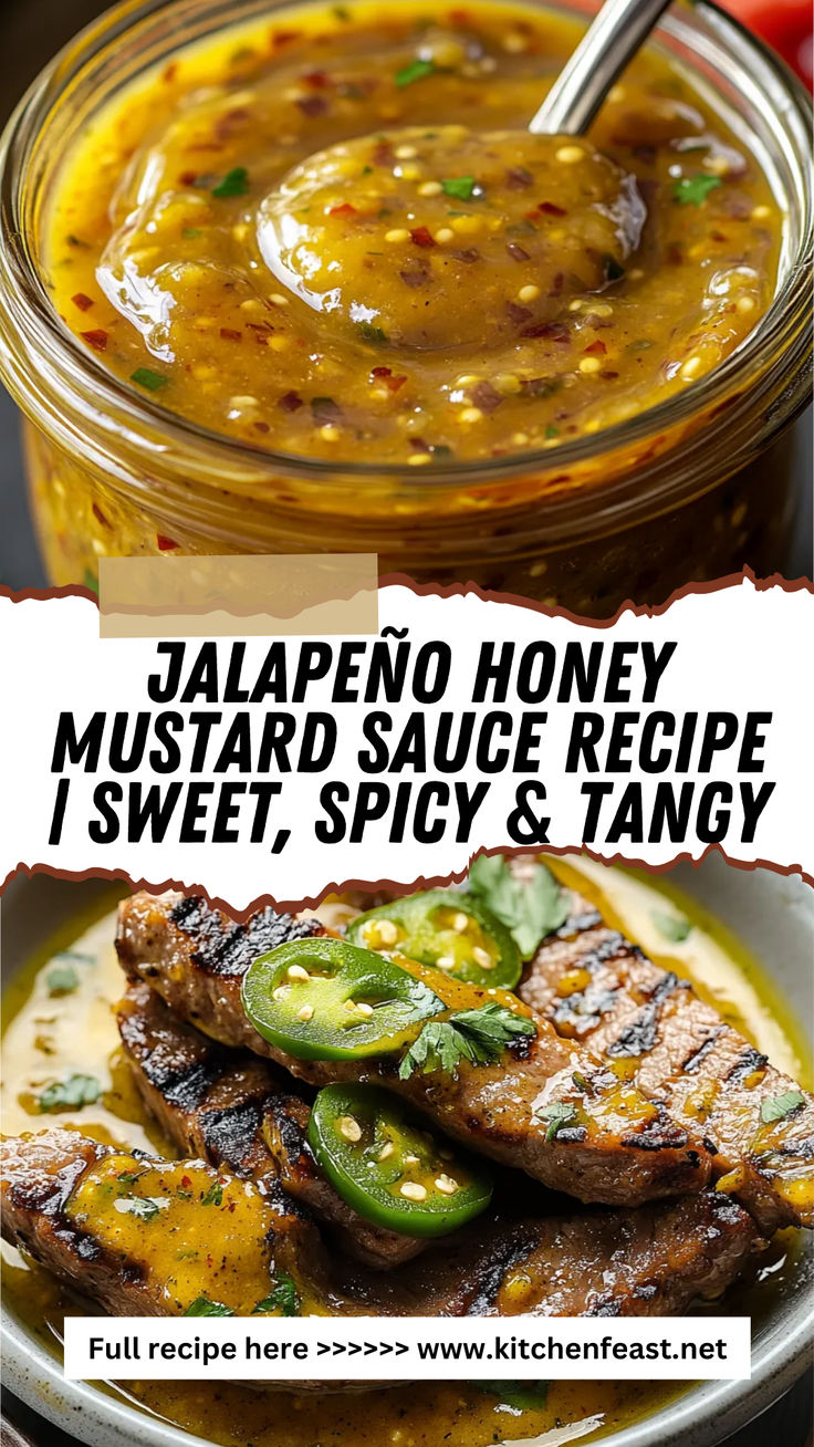 Add bold flavor to your meals with this Jalapeno Honey Mustard Sauce! Sweet, spicy, and easy to make—perfect for dipping, marinades, or spreading. Roasted Hot Sauce, Asian Mustard Sauce, Spicy Honey Mustard Dressing, Huhot Recipes Sauces, Honey Jerk Sauce, Mustard Wing Sauce, Hot Mustard Dipping Sauce, Recipes With Hot Sauce, Spicy Mustard Recipe