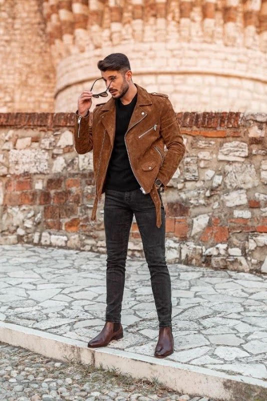 Brown Chelsea Boots Outfit, Streetwear Men Outfits Street Fashion, Chelsea Boots With Jeans, Brown Suede Chelsea Boots, Brown Boots Outfit, Masculine Outfits, Chelsea Boots Men Outfit, Brown Leather Chelsea Boots, Chelsea Boots Outfit