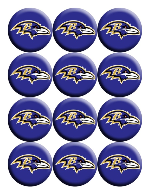 nine baltimore ravens buttons with the team's logo on them