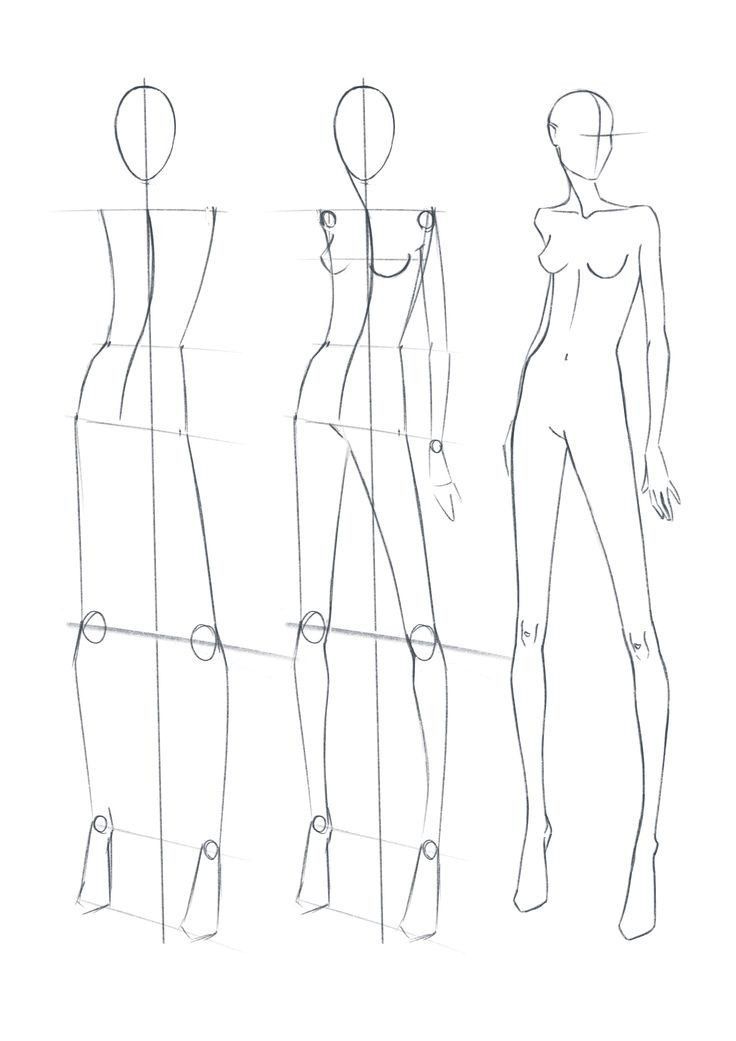 three mannequins are shown in different positions