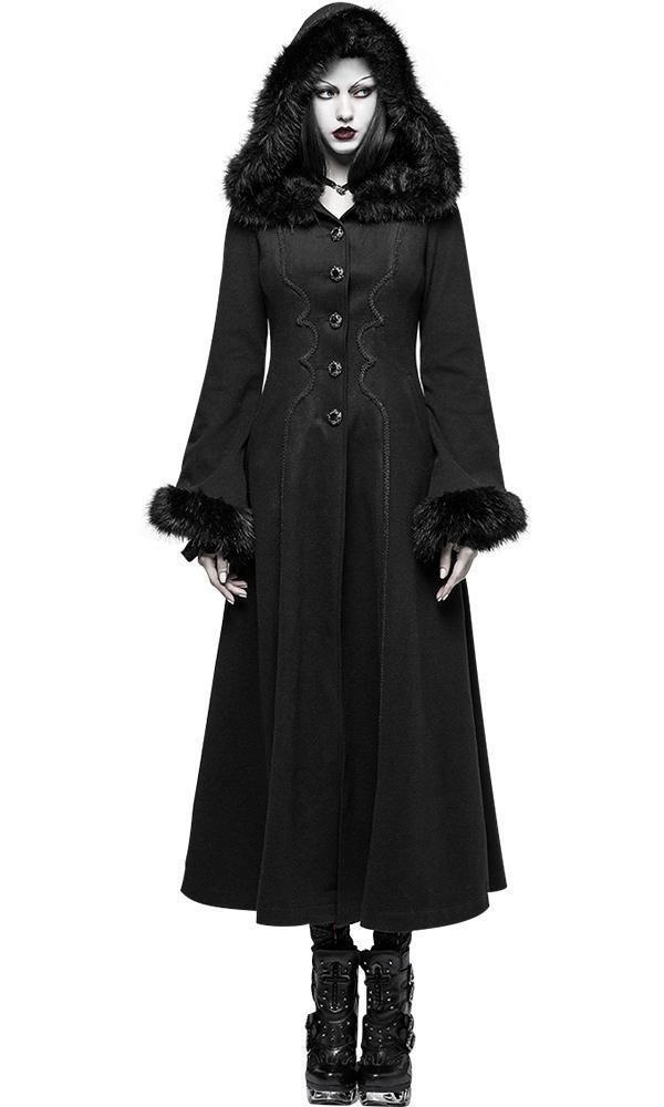 Womens Hooded Coat, Long Hooded Coat, Victorian Coat, Flower Coat, Gothic Mode, Gothic Coat, Steampunk Dress, Hooded Winter Coat, Womens Coats