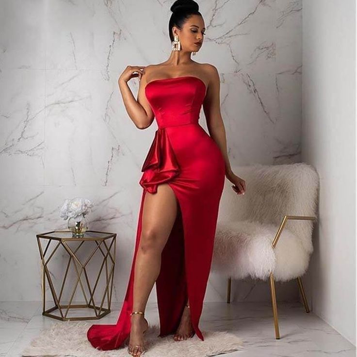 Off Shoulder Slits Draped Dress African Queen Dress, Red Mermaid Prom Dress, Cheap Fashion Dresses, Red Mermaid, Prom Dress Evening, Mermaid Prom Dress, Dress African, Wedding Reception Dress, Long Bodycon Dress