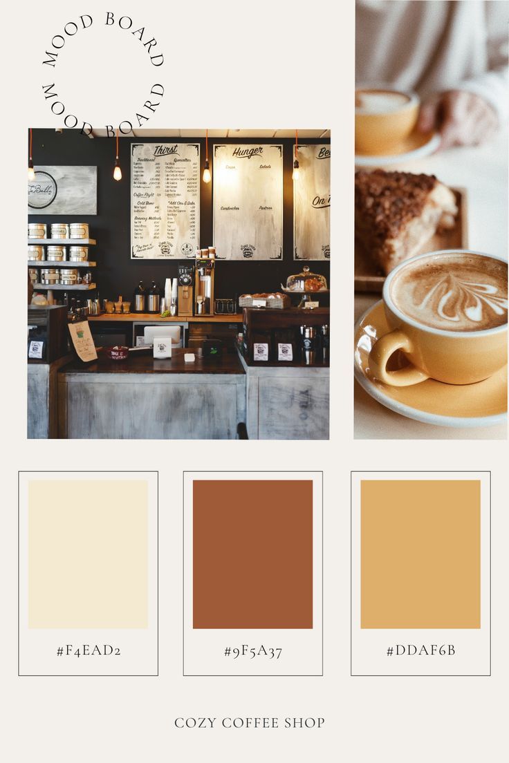 the coffee shop has different colors and flavors