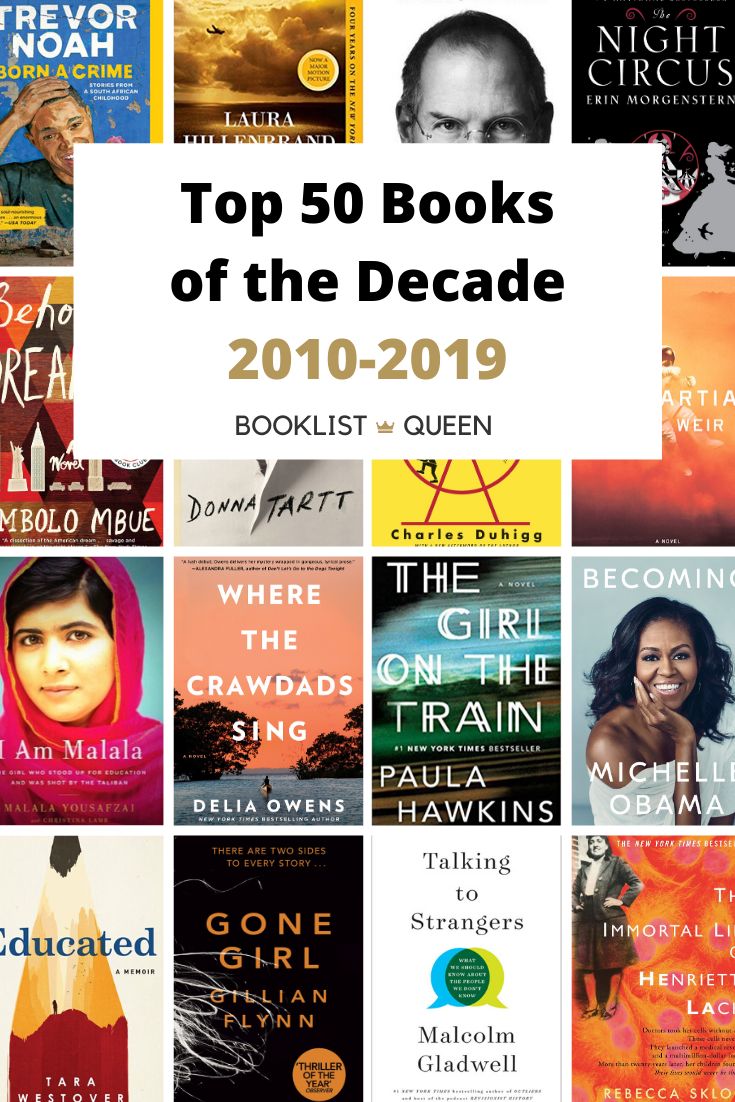 the top 50 books of the decade 2010 - 2019 by author, writer and journalist