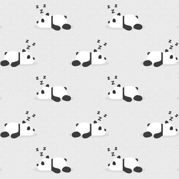 pandas are sleeping in the snow and listening to music on their headphones seamless pattern