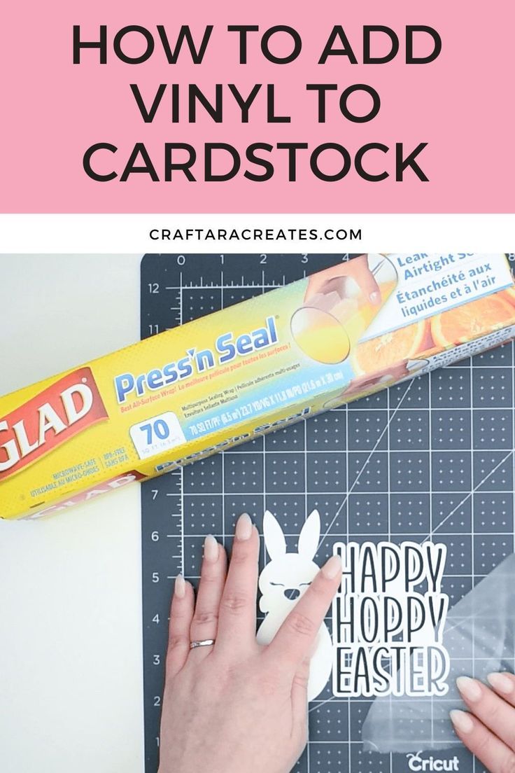 a person cutting out a happy easter card with the text how to add vinyl to cardstock