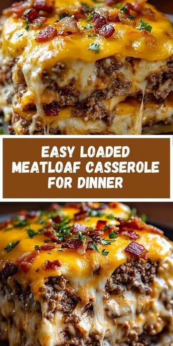 an easy loaded meatloaf casserole for dinner