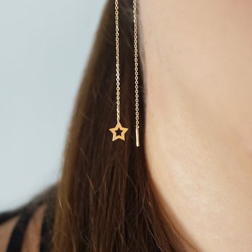 Gold Minimalist Earrings, Music Note Necklace, Origami Necklace, Threader Earrings Gold, Long Chain Earrings, Minimalist Earrings Gold, Solid Gold Necklace, Dainty Gold Necklace, Jewelry Fashion Trends