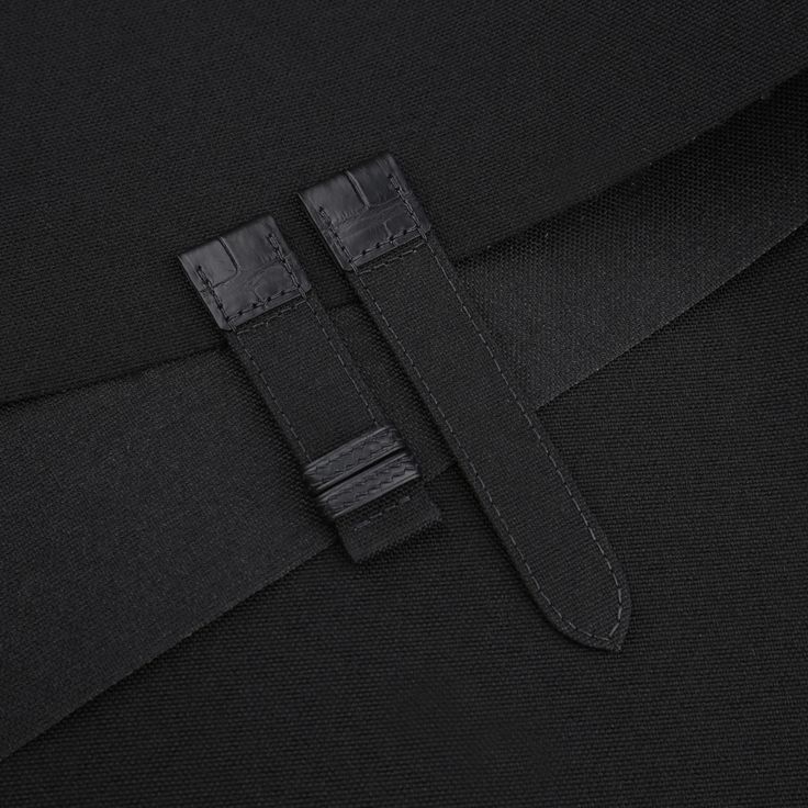 Black Canvas mix Alligator Watch Strap Custom Strap, Sailing Outfit, Black Canvas, Black Style, Style Classic, Quick Release, Watch Strap, Long Length, Watch Band