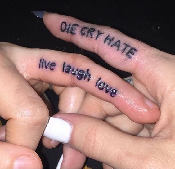 Live Laugh Love, Tattoos