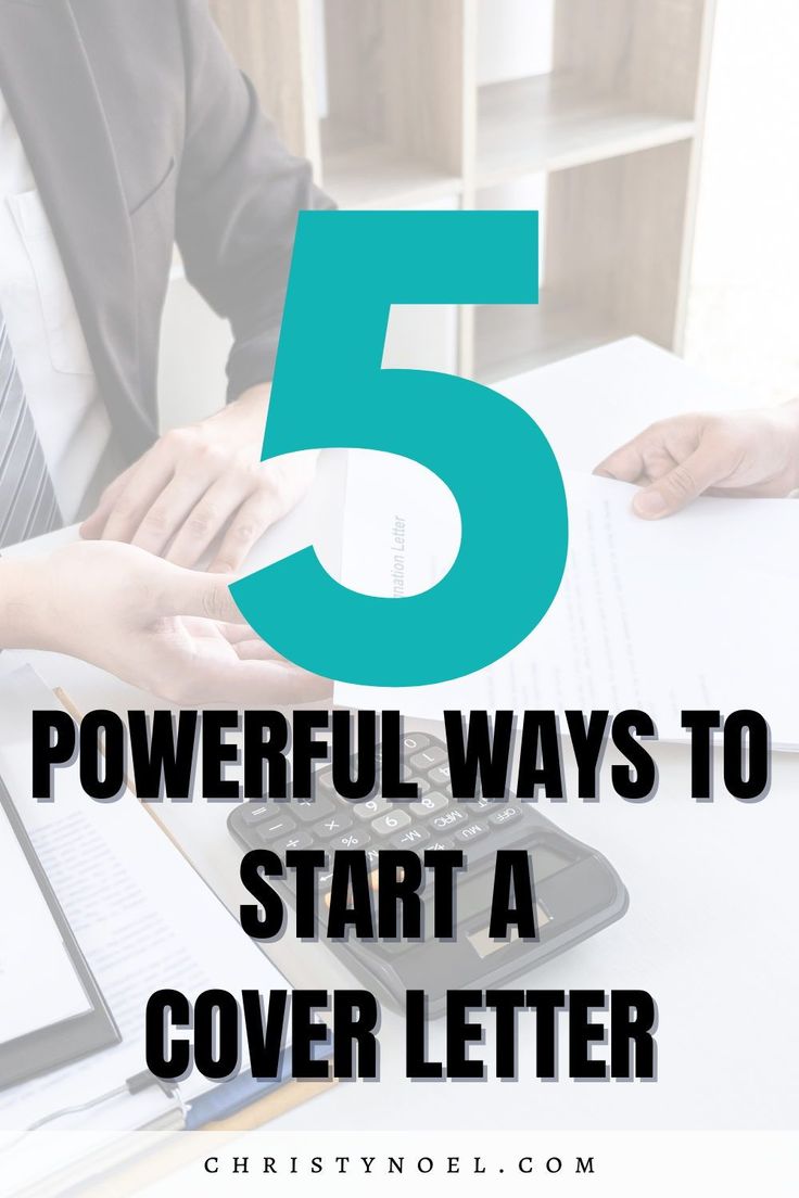 people sitting at a desk with the text 5 powerful ways to start a cover letter