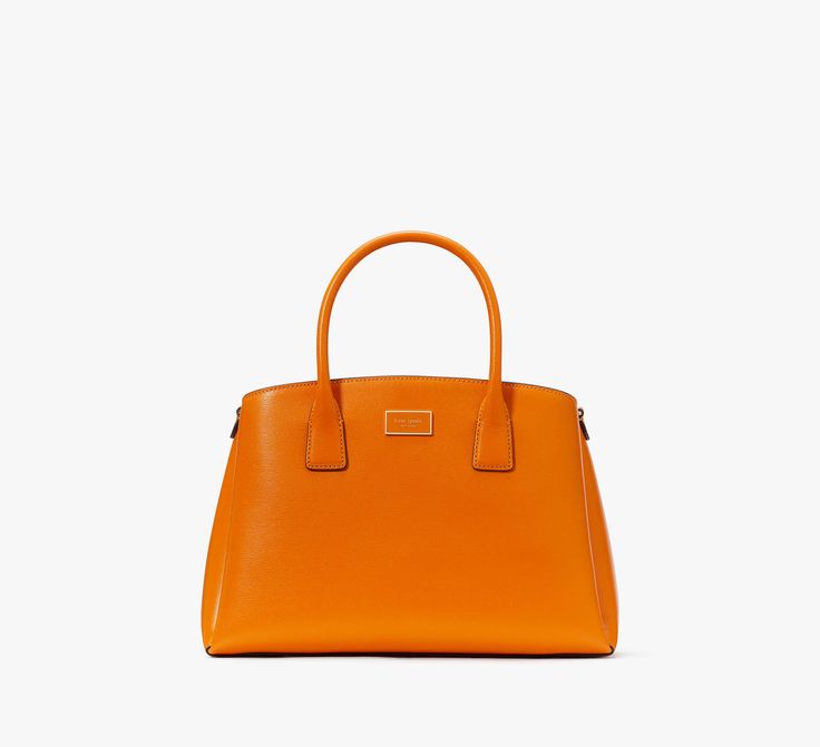 Add instant style to your in-office days with this sophisticated leather satchel. | Kate Spade Serena Satchel, Turmeric Root Classic Orange Top Handle Satchel, Orange Office Satchel With Detachable Strap, Kate Spade Satchel For Workwear, Chic Orange Leather Satchel, Formal Orange Satchel With Detachable Strap, Kate Spade Workwear Satchel With Top Carry Handle, Kate Spade Satchel For Work With Top Carry Handle, Modern Kate Spade Satchel For Work, Classic Kate Spade Office Satchel