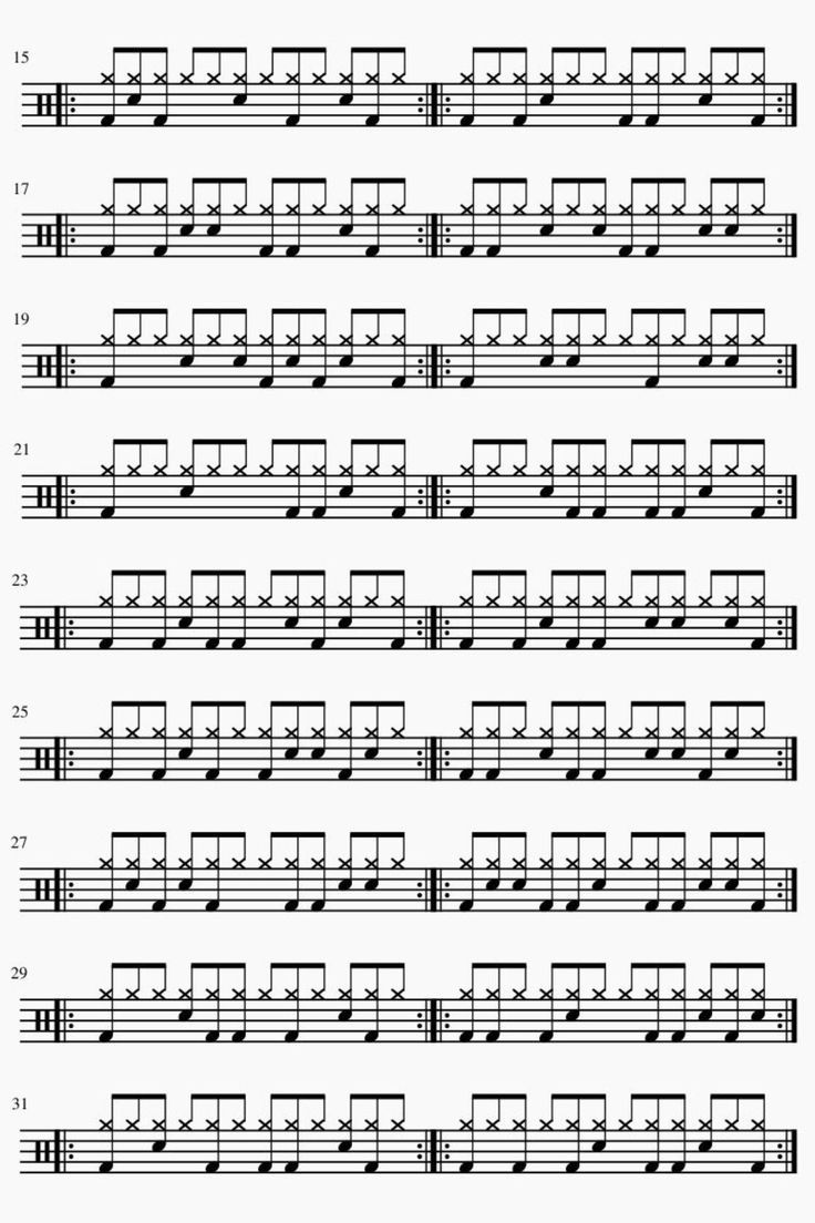 the guitar tabs are arranged in rows