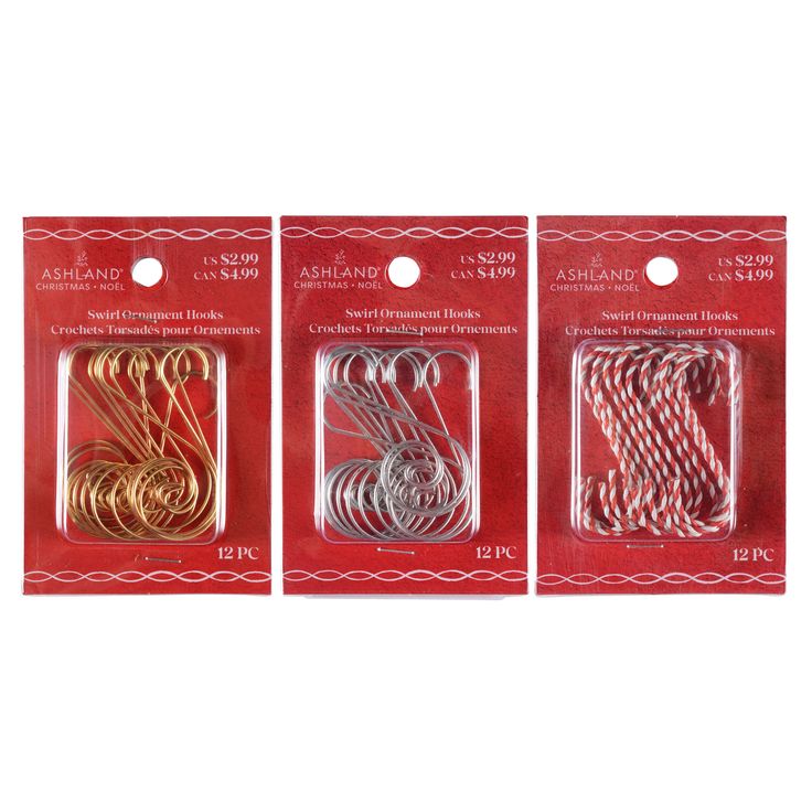 three different types of paper clips in packaging