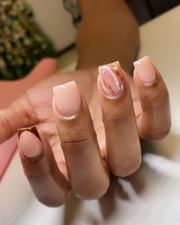 Short Acrylic Nails Autumn, Xs Nails Designs Short, Gel Overlay Nails Design, Acrylic Overlay Nails Design, Overlay Nails Designs, Short Overlay Nails, Acrylic Overlay Nails Short, Gel Overlay Nails, Overlay Nails