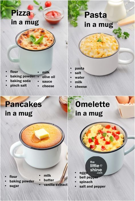 the instructions for how to make an omelette in a mug with cheese on top