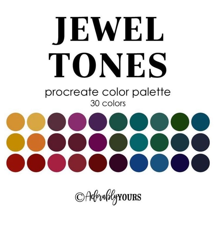 an advertisement for jewel tones with different colors