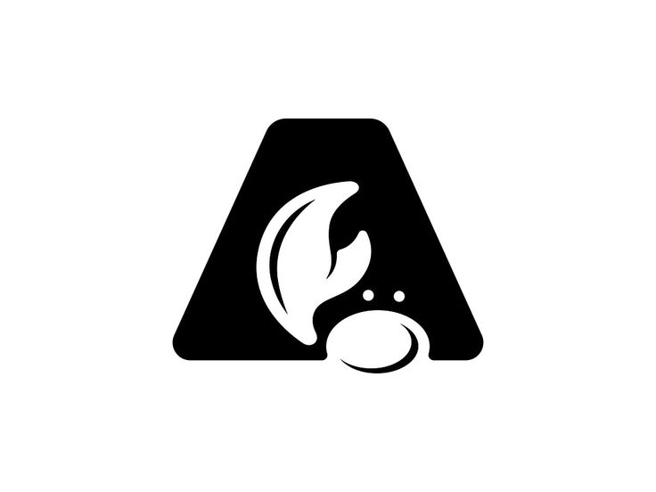 a black and white logo with the letter a