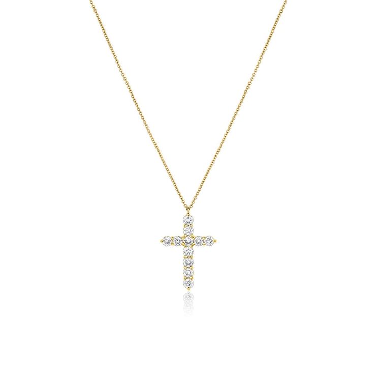 Diamond Cross Necklace - Consider the Wldflwrs Diamond Cross Necklace In Diamond White, Diamond White Cross Necklace With Diamonds, Diamond White Cross Diamond Necklace, White Diamond Cross Necklace Fine Jewelry, Diamond Cross Necklace With Brilliant Cut, Diamond White Cross Necklace Fine Jewelry, Luxury Diamond Cross Necklace, Fine Jewelry White Diamond Cross Necklace, White Cross Diamond Necklace Fine Jewelry