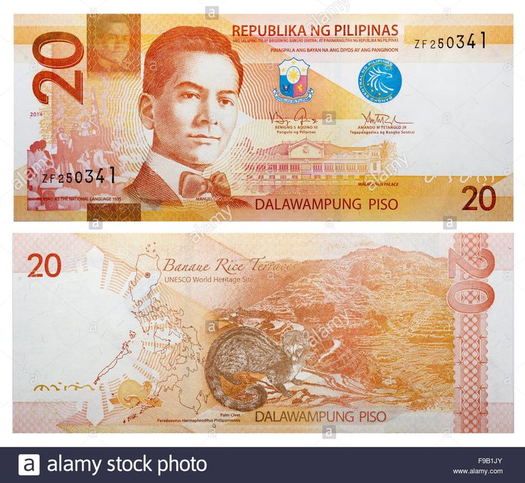 the new 20 peso bank note from philippines