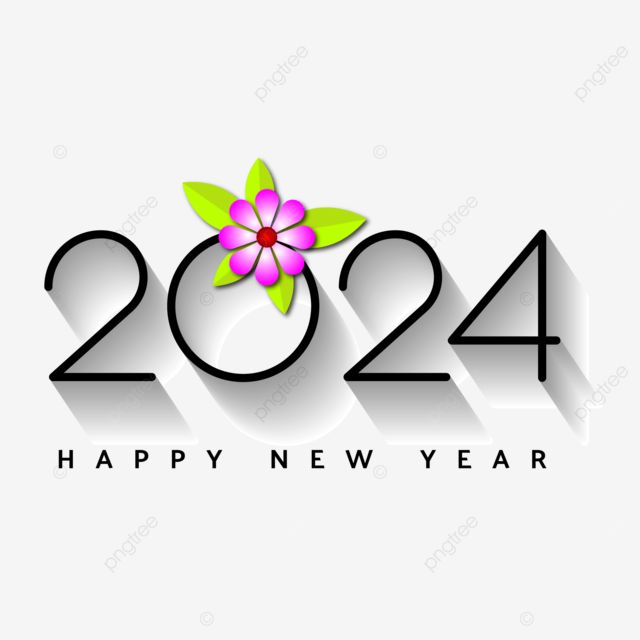 a happy new year card with flowers and the numbers 2012 - 2014 in black on a white background