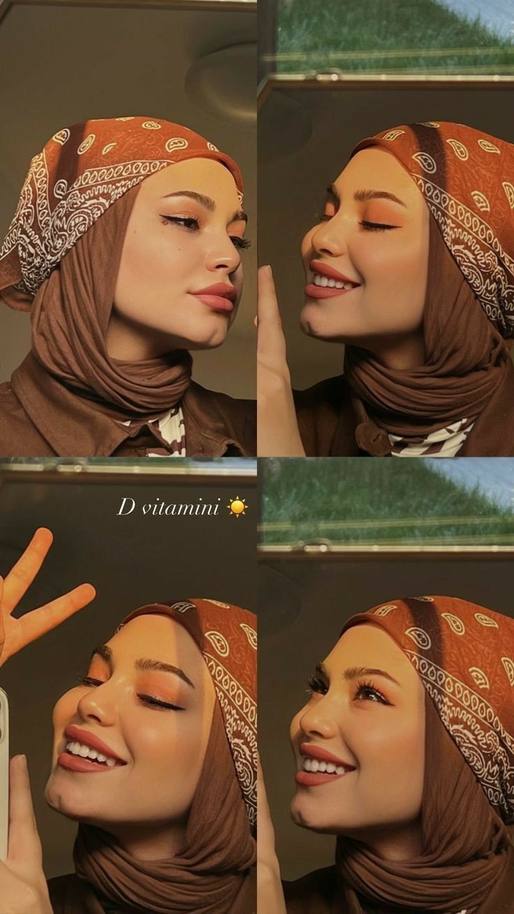 Hijabi Modern Outfits, Hijabi Bandana, Bandana Hijab Style, Bandana Styles Women, Arabic Hijab Style, Arabic Hijab, Turban Outfit, Photo Hijab, Simple Hijab Tutorial