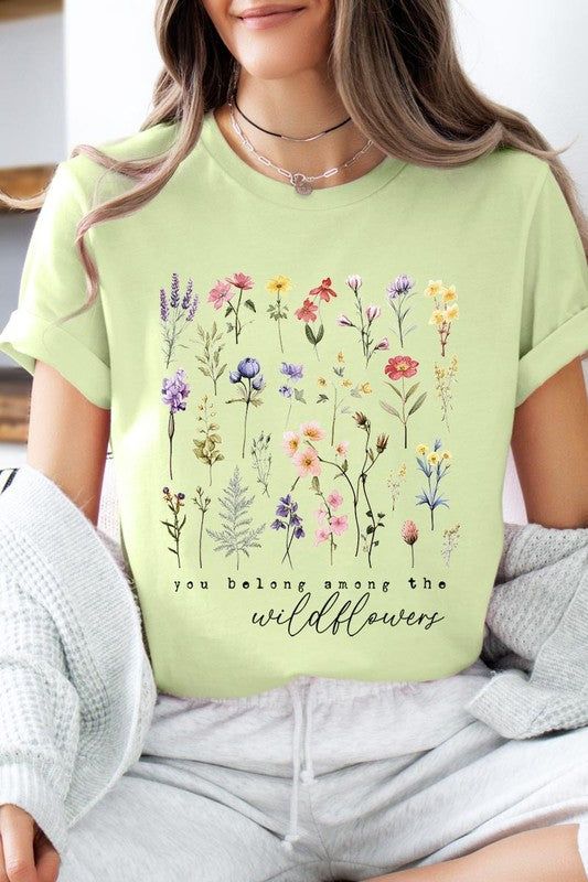 Wildflowers Graphic T Shirts.Unisex Crew Neck Short Sleeve Tees.Crafted from premium materials, tailored to your lifestyle, ensuring a comfortable fit for any occasion.Family Group Uniforms Birthday Party Gift Concert Festival Events.High Quality Direct To Film Printed Graphic Design.100%COTTON,HEATHER(52%COTTON,48%POLY),ATH.HEATHER,BLACK HEATHER(90%COTTON,10%POLY)NICARAGUAMade In: Nicaragua Sweater Hat, Film Prints, Birthday Party Gift, Spring Shirts, Graphic Design Print, Spring Green, Pullover Sweaters, Denim Shorts, Wild Flowers