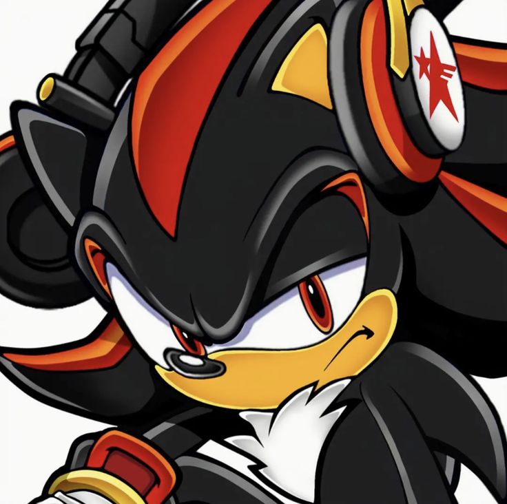 an image of a sonic the hedge character with headphones in his ears and holding a tennis racket