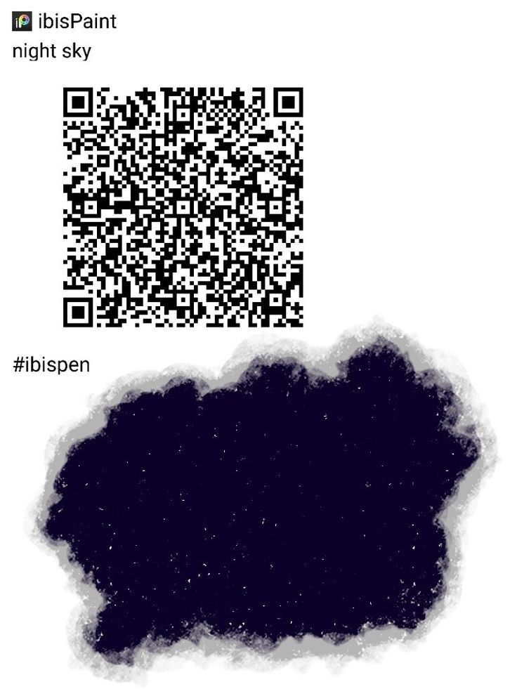 an image of a blue cloud with qr code on the bottom and right side