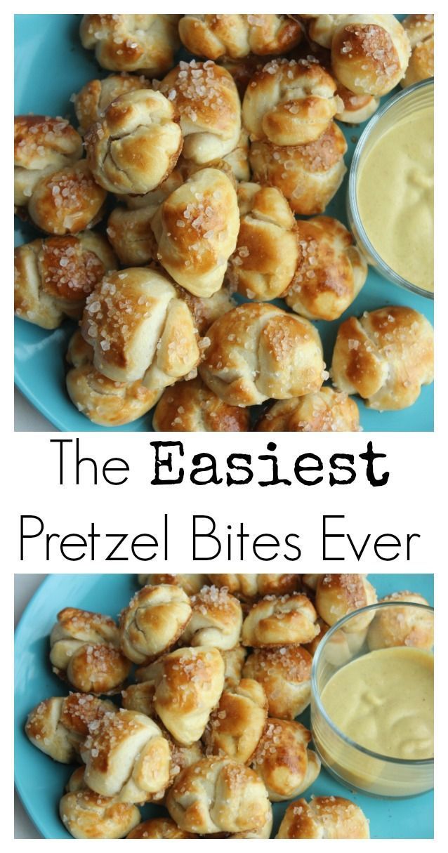 the easyest pretzel bites ever are made with only three ingredients, and they're ready to be eaten