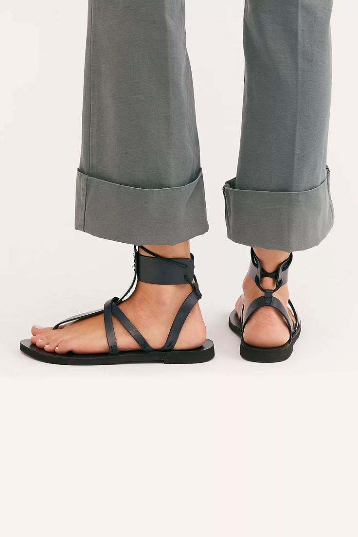 American Eagle Sandals, Tie Up Sandals, Strappy Leather Sandals, Vacation Days, Ankle Wrap Sandals, Walking Sandals, Wrap Sandals, Only Shoes, Ankle Cuffs