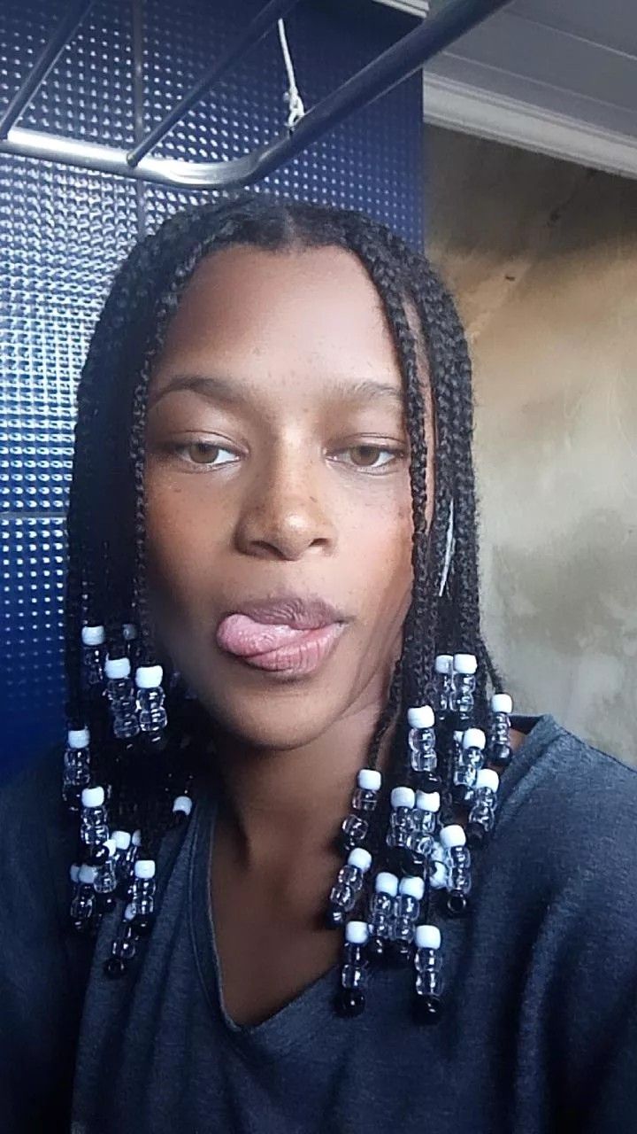 Braids with beads Black And White Beads On Braids, Braids With Black And White Beads, Braids With Beads Natural Hair, Beads Natural Hair, Mini Twists, Braids With Beads, Mens Braids, Mens Braids Hairstyles, Short Natural Hair Styles