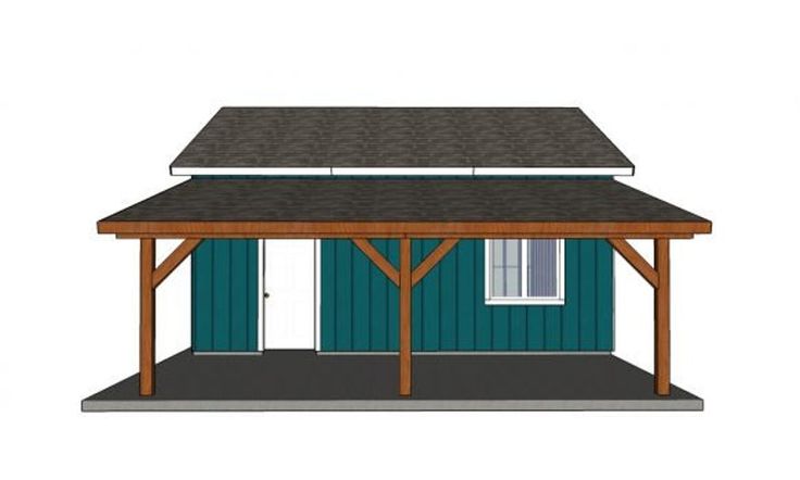 a blue shed with a roof and two windows on the top floor, in front of a white background