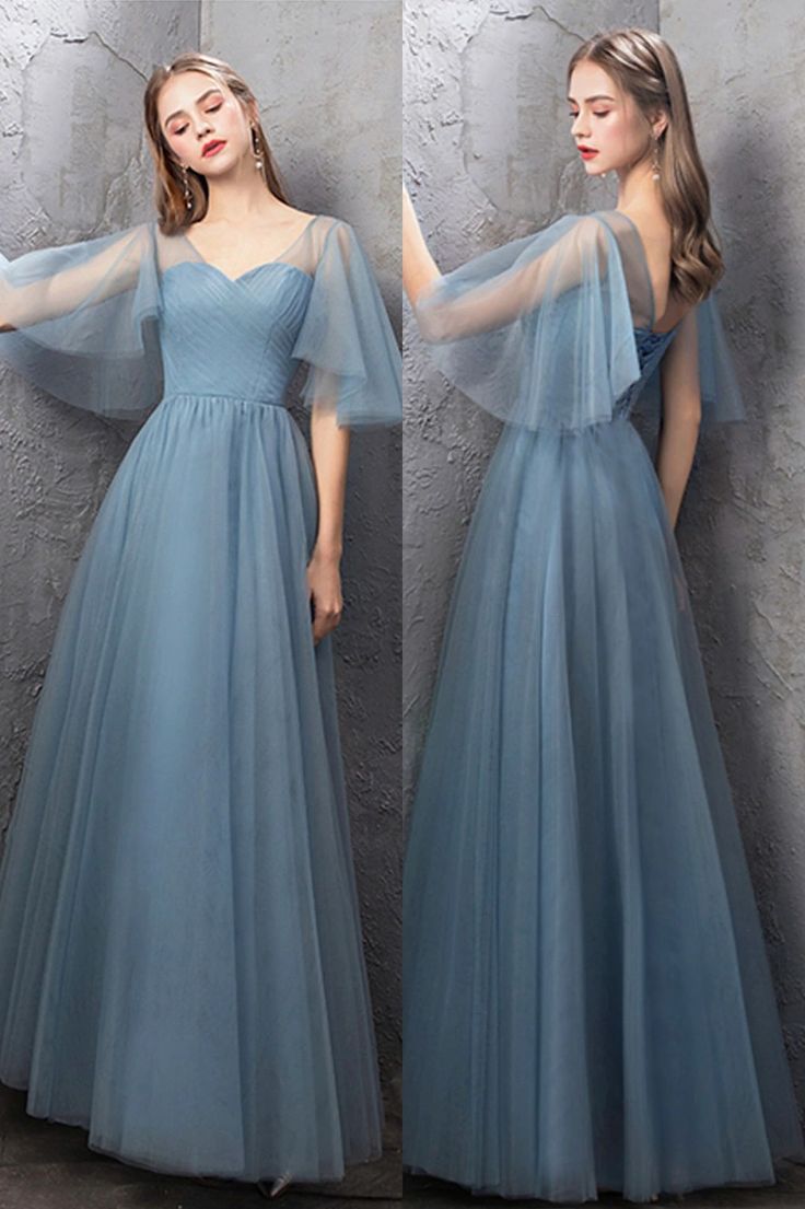 Simple Party Dress, Tulle Bridesmaid Dresses, Simple Evening Dress, Tulle Bridesmaid, Prom Dresses Simple, A Line Evening Dress, Tulle Bridesmaid Dress, Marine Uniform, Blue Party Dress