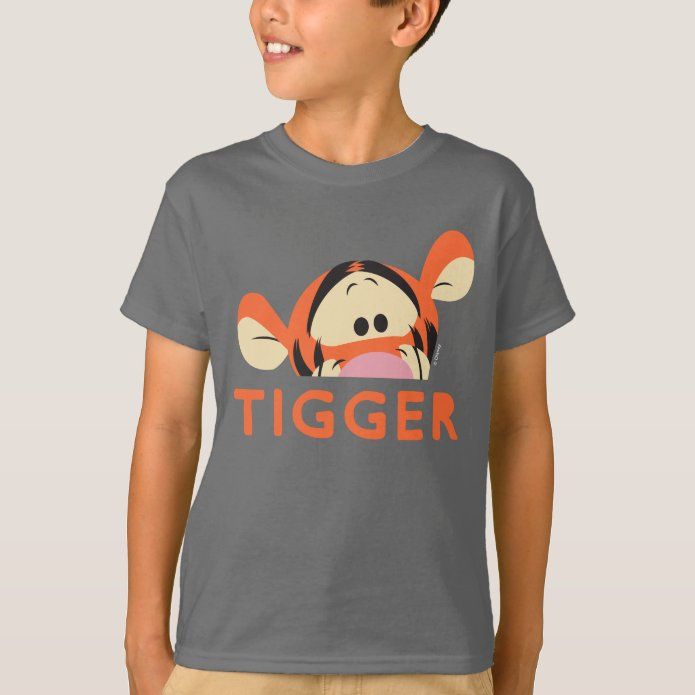 Tigger Winnie The Pooh, Winnie The Pooh Tigger, Winnie The Pooh Friends, Disney Tshirts, Disney Winnie The Pooh, Peek A Boo, Boys T Shirts, Dog Design, Funny Cute