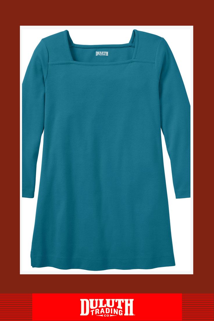 Our Women’s Longtail T® 3/4 Sleeve Tunic is made with a sturdy cotton rib-knit construction that won’t stretch or sag out of shape. Fitted Cotton Tops With 3/4 Sleeves, Cotton Tops With 3/4 Sleeves, Stretch Cotton Tops With 3/4 Sleeves, Out Of Shape, Long Tail, Tunic Length, Trendy Tshirts, Womens Tunics, Rib Knit