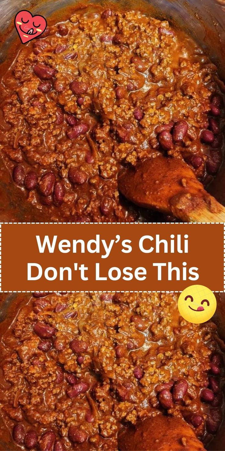 wendy's chili don't lose this recipe is so good and easy to make