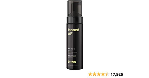 Amazon.com: b.tan tanned AF - Ultra Dark Self Tanner - 100% Natural, Fast, 1 Hour Sunless Tanner Mousse, ​No Gimmicks, No Fake Tan Smell, No Added Nasties, Vegan, Cruelty & Paraben Free, 6.7 Fl Oz : Beauty & Personal Care Tanned Af, B Tan, How To Tan Faster, Sunless Tanner, How To Get Tan, Tanning Mousse, Self Tan, Self Tanners, Sunless Tanning