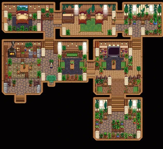 the floor plan of a house with several rooms