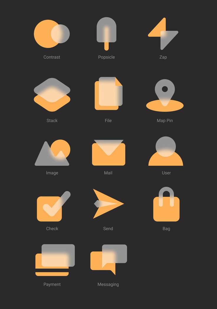 the different types of icons are shown in this graphic design tool, which shows how to use