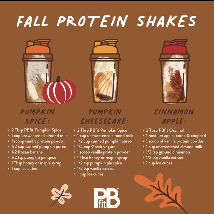 an image of fall protein shakes