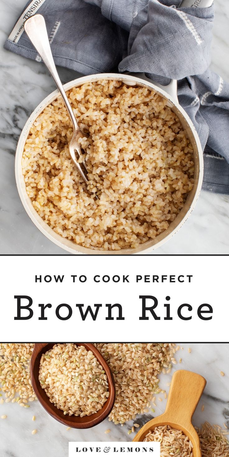 how to cook perfect brown rice in one pot and then use it as a side dish